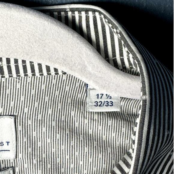 RYAN SEACREST DISTINCTION SLIM FIT GRAY/WHITE BUTTON DOWN SHIRT SIZE 32/33 - Picture 6 of 12